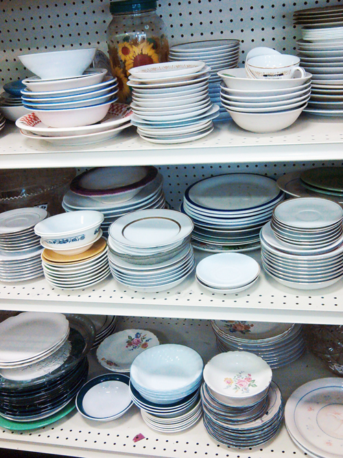 Dishes at Mike Haines Thrift Store